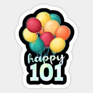 Hap101 Colorful Balloons 101St Sticker